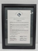 Framed Legal Document