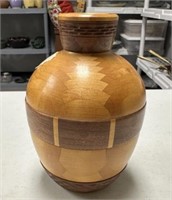 Signed Wood Carved 120/3 Vase