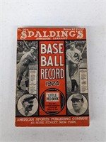1924 Spalding Baseball Record Babe Ruth & Hornsby