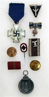 WW2 Nazi medal lot, Frozen Meat 25 yr IC 1st