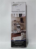 4- Tier Expandable Shoe Rack. Opened box