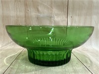 A.L. Randall Prairie View Green Glass Bowl