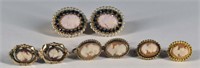 Hobe Cameo Earrings & 3 Pairs Gold Filled Cameo