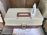 Plano fishing box with fishing lures