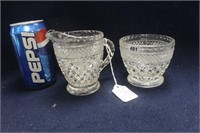 CRYSTAL CUT CREAM & SUGAR SET