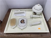 Vintage MJ Hummel vanity set (handles broke)