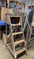 Antique Hoosier Desk warehouse ladder