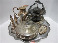 QTY OF SILVERPLATE SERVING PIECES