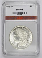 1921-D MORGAN SILVER DOLLAR