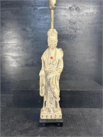 LARGE HEAVY ORIENTAL FIGURAL LAMP