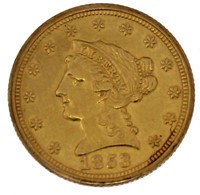 1853 Liberty Head $2.50 Gold Quarter Eagle