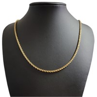 14kt Gold 23" Rope Twist Necklace *WOW