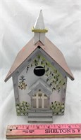 Copper Roof Church Wooden Birdhouse