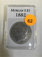 1882 MORGAN DOLLAR - CASED