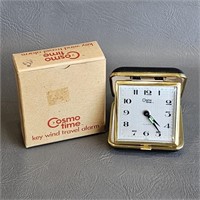 Cosmo-Time Windup Portable Alarm Clock w/Box