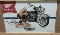 Miller High Life Harley Davidson Poster 26.5x18"