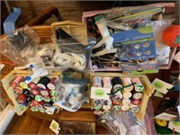 HUGE LOT OF SEWING ITEMS AND CASE