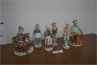 Six Vintage Porcelain Figurines