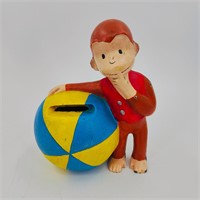 Cast Iron Curious George Bank