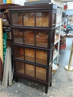Macy 4 section stacking bookcase mahogany with