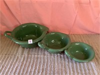 Green Ceramic Pitcher Bowls