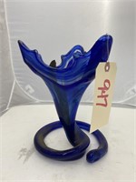 Blown Glass Vase 10"H