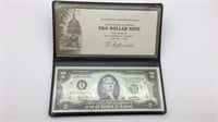 Authentic Uncirculated U.S. $2 Note