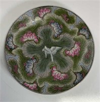 Hand painted floral dish plate