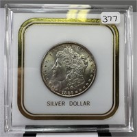 1886 Morgan Silver Dollar in Case