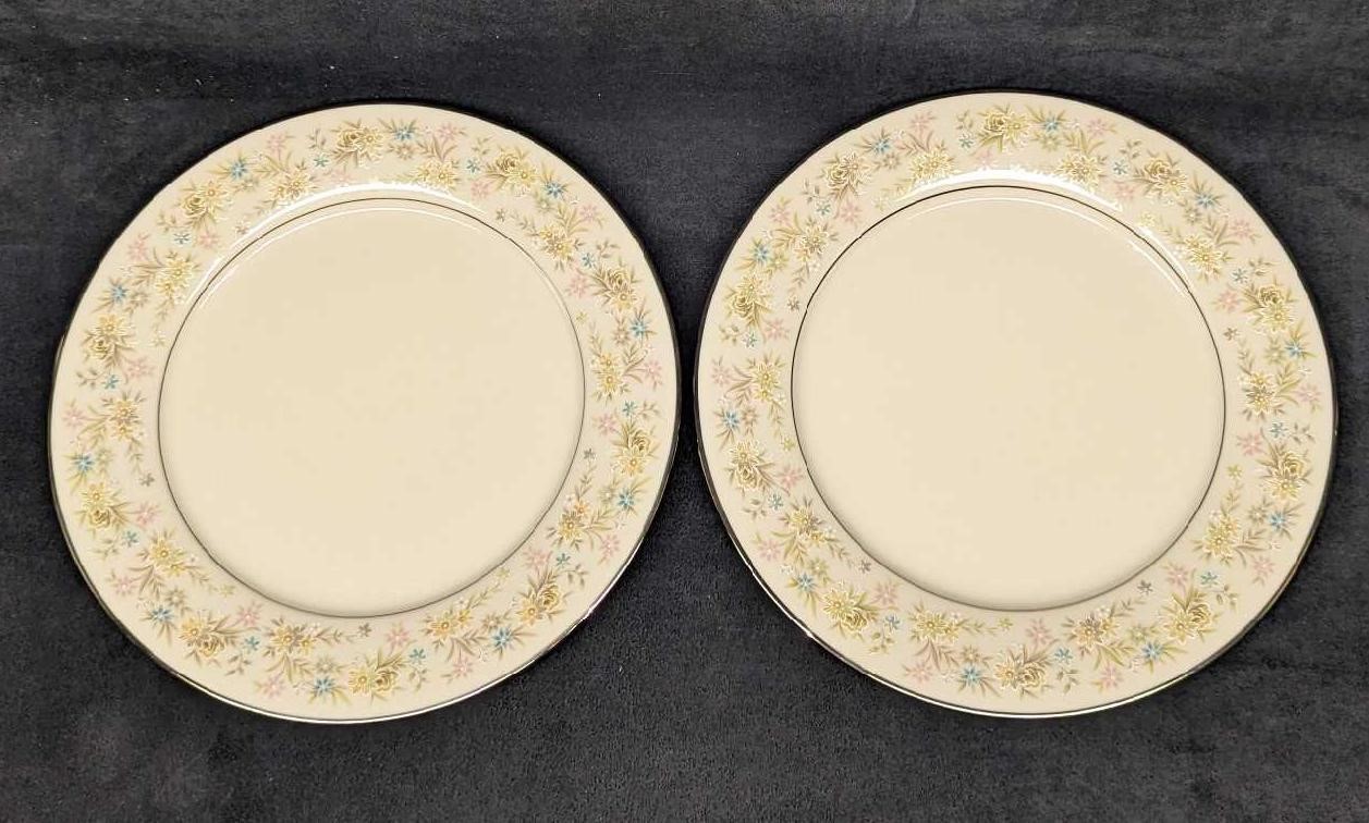 2 Retired Noritake Blossom Time Dinner Plates B