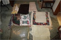 Lot of Throws, Rug, Tableclothes Etc