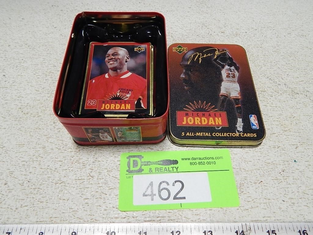 Michael Jordan 5 all metal collector cards in a ti