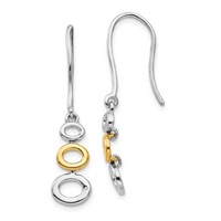Sterling Silver Fancy Design Dangle Earrings