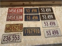 VINTAGE LICENSE PLATE LOT SOME PAIRS