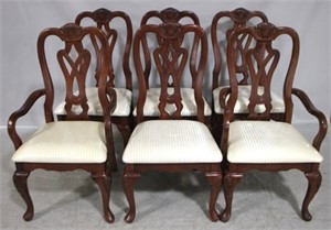 Set of 6 Queen Anne dining chairs