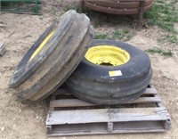 2 11.00-16 8 ply 8-bolt implement tires/rims-50%