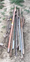 Pile of electric & steel T posts