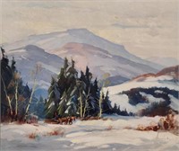 Walter T Sacks 30x35 O/C "Winter Rule in Snow"