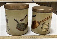 2 Weibro DIV. J L Clark tin canisters