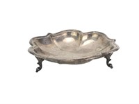 L.E. TOWN PLATE CO. SILVERPLATE FOOTED TRAY