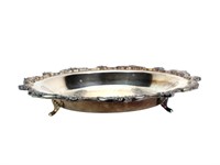 POOLE SILVERPLATED FOOTED SERVING TRAY