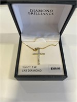Diamond Brilliance Cross Necklace