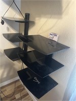 2qty 3 Glass Wall Shelving Units