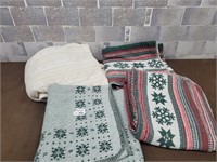 4 Winter seasonal blankets