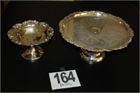 Silver Plate Cake Stand & Compote