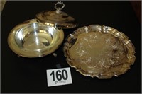 Silver Plate Platter & Serving Bowl