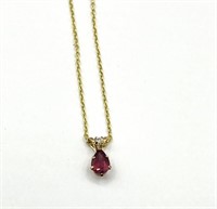 10KT Yellow Gold Natural Enhanced Ruby (0.93ct)