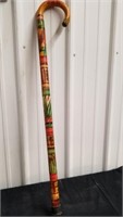 Wood carved cane