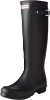 HUNTER Womens WFT1000RGL Rain Boot, Black, 8 US