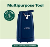 BELLA Electric Can Opener +Knife Sharpener: Navy